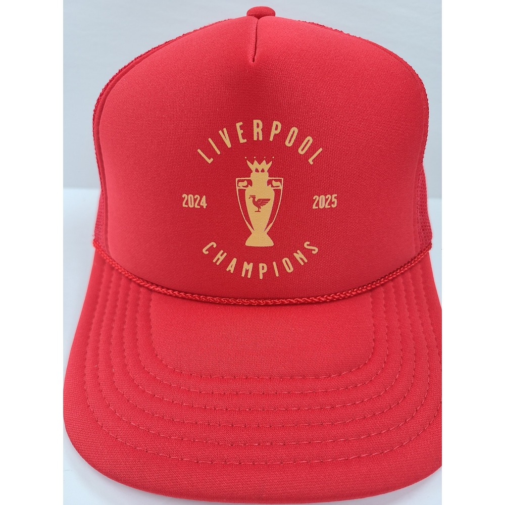 OTTO Liverpool Champions 2024 2025 Red Trucker Hat Snapback Mesh Cap 39-165‎